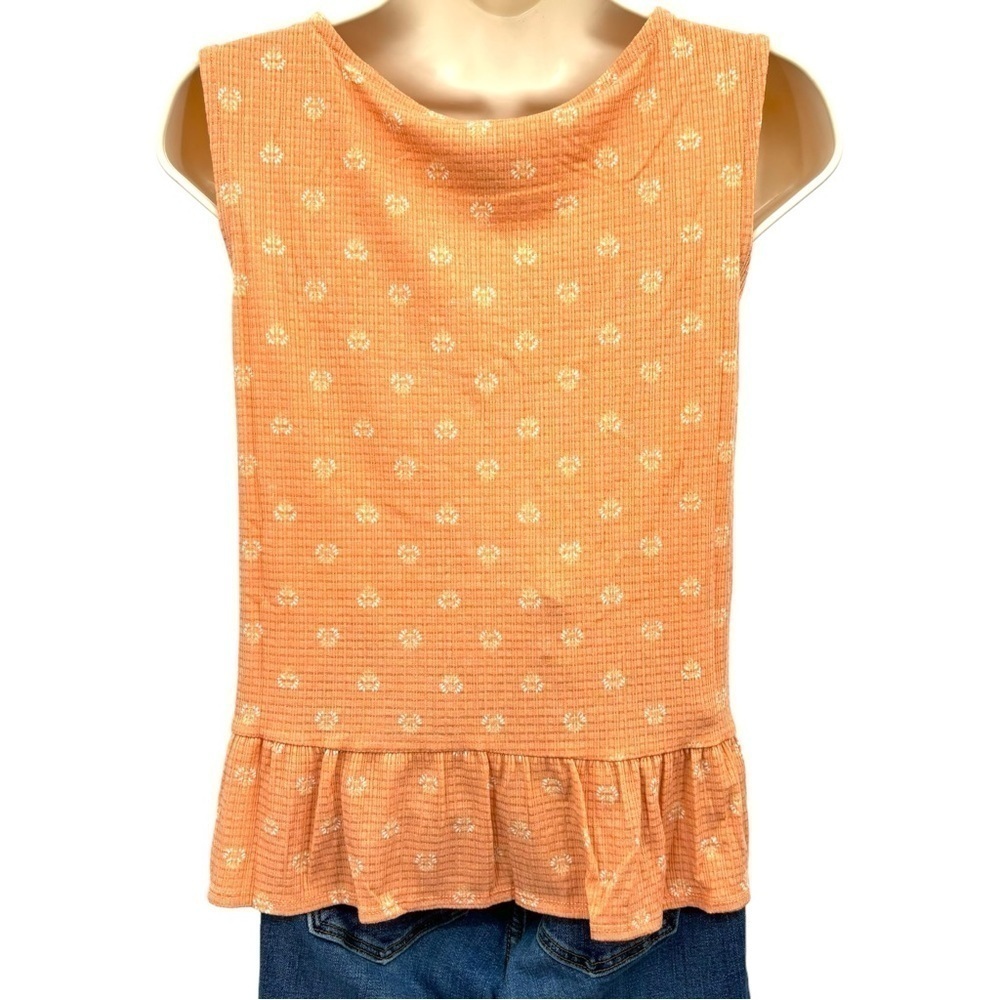 NWT Torrid Texture Knit High Neck Ruffle Crop Top Peach Size 4X | 3088 - Picture 5 of 10